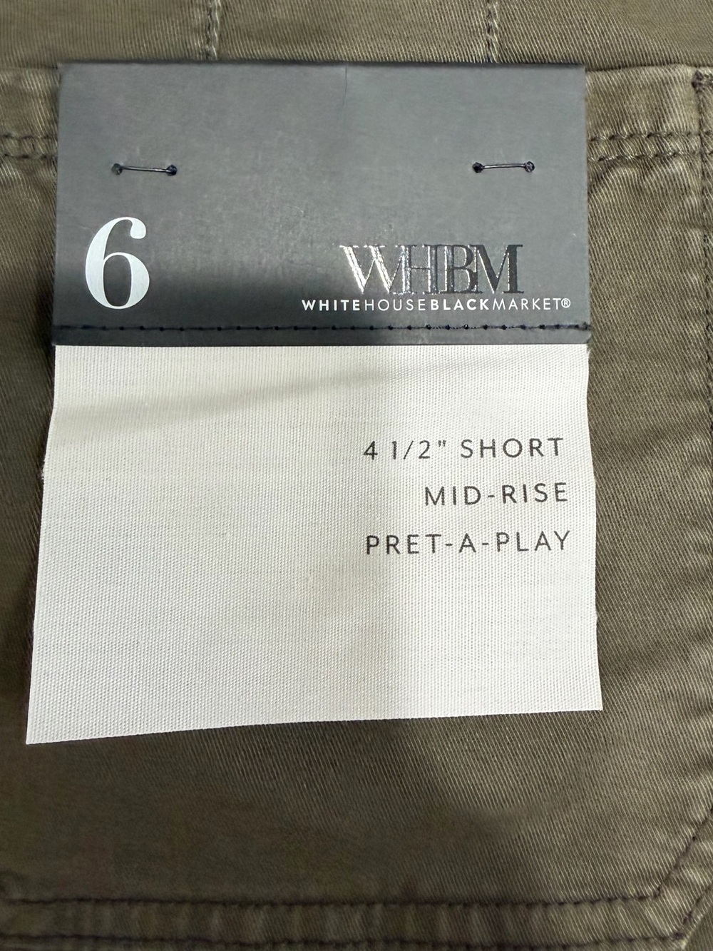 White House Black Market Olive Utility Cargo Shorts - Picture 5 of 10
